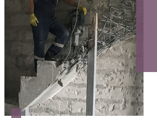 Демонтаж металлических и бетонных лестниц в Северодвинске