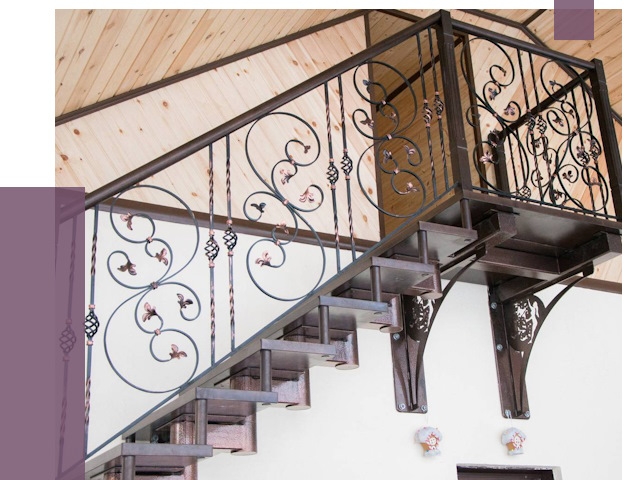 Кованые лестницы в Северодвинске от 78944 руб. под ключ