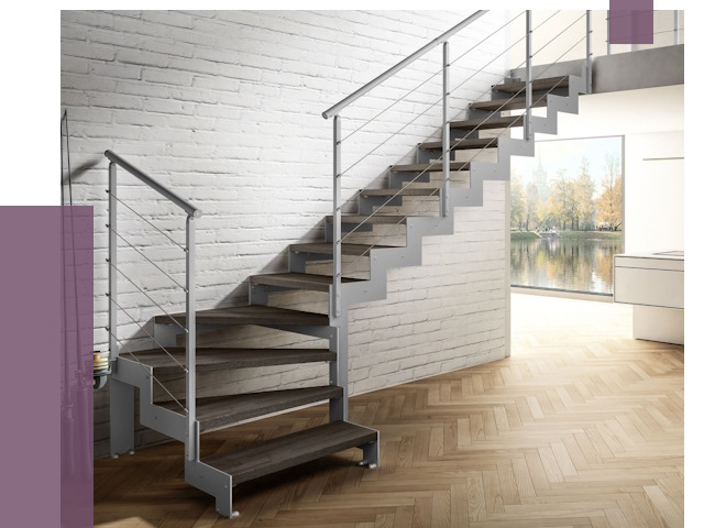 Г-образные лестницы под ключ в Северодвинске от 36689 руб. | ПРОЛЁТ-Свр