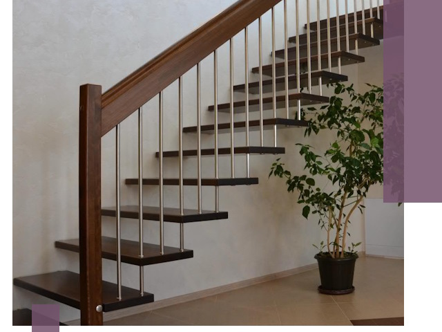 Лестницы на больцах под ключ в Северодвинске – изготовление и монтаж