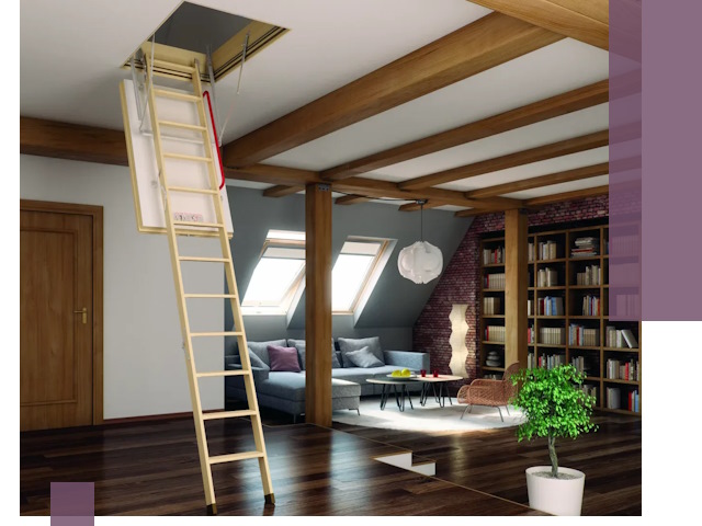 Чердачные лестницы под ключ в Северодвинске: изготовление и монтаж