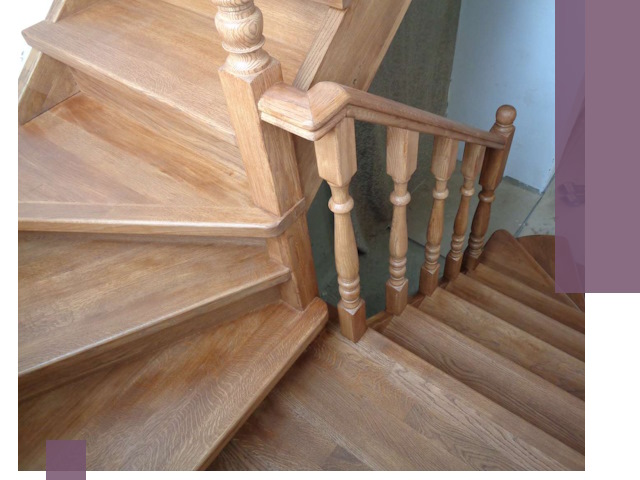 Дубовые лестницы под ключ в Северодвинске: изготовление и монтаж