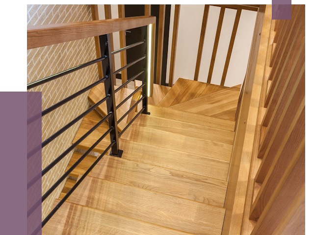 Лестницы из ясеня в Северодвинске под ключ от 9919 руб. 