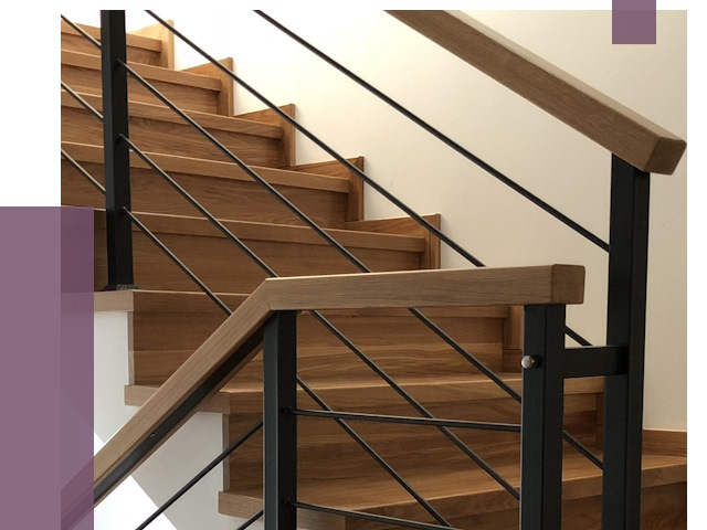 Обшивка металлической лестницы деревом в Северодвинске от 4301 руб.