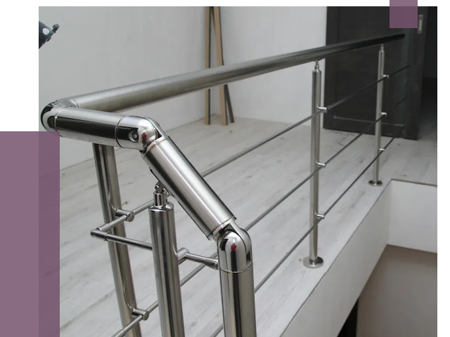Перила из нержавеющей стали в Северодвинске от 8906 руб. под ключ | ПРОЛЁТ-Свр