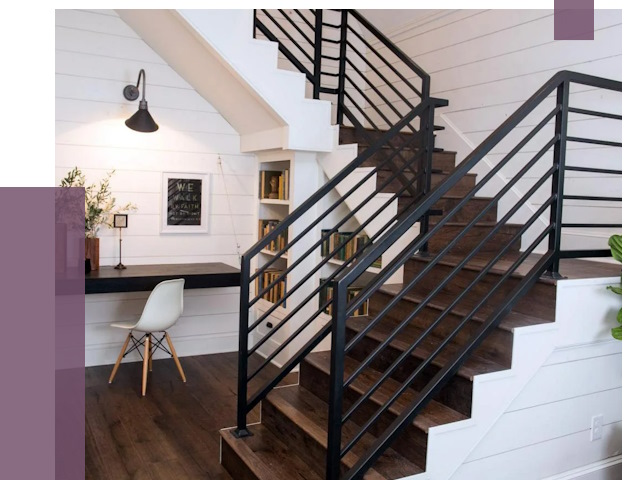 Перила для лестницы в доме в Северодвинске от 7338 руб. — ПРОЛЁТ-Свр