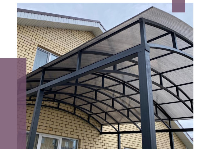 Монтаж козырьков в Северодвинске от 11386 руб. | ПРОЛЁТ-Свр