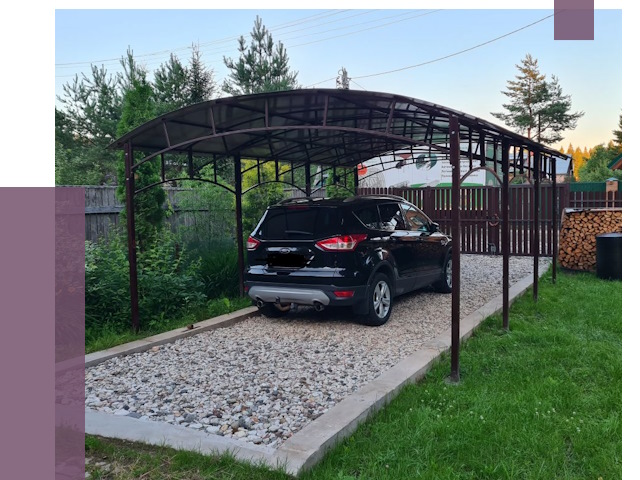 Навесы для автомобиля в Северодвинске от 13005 руб.  | ПРОЛЁТ-Свр