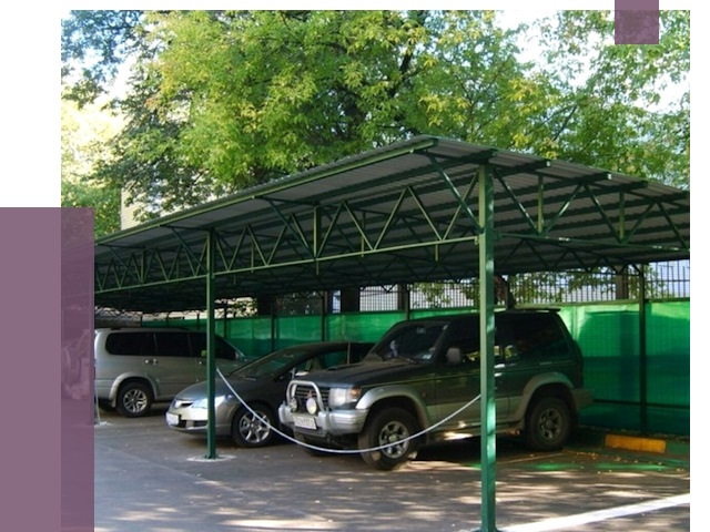 Навесы для парковки в Северодвинске от 79450 руб. заказать | ПРОЛЁТ-Свр