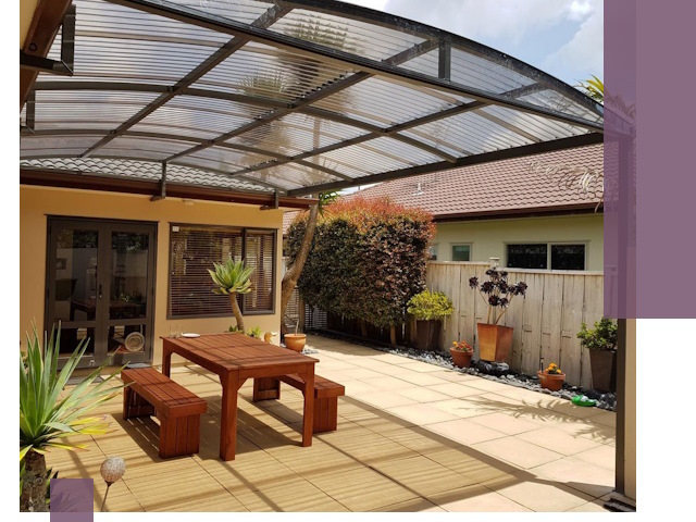 Навесы во двор под ключ в Северодвинске — изготовление и монтаж