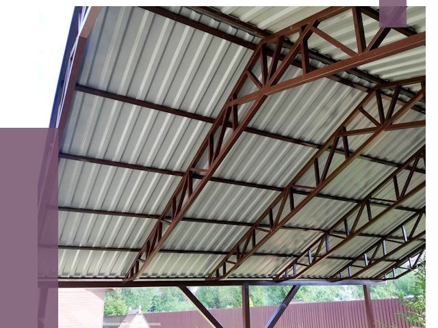 Навесы из профнастила в Северодвинске от 7287 руб. | ПРОЛЁТ-Свр