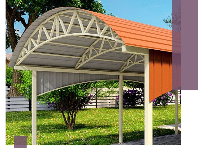 Навесы из профнастила под ключ в Северодвинске — установка и монтаж