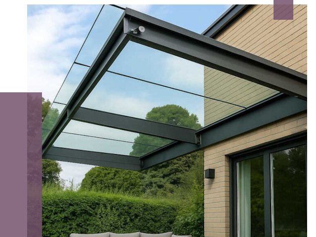 Стеклянные навесы и козырьки в Северодвинске от 12145 руб.