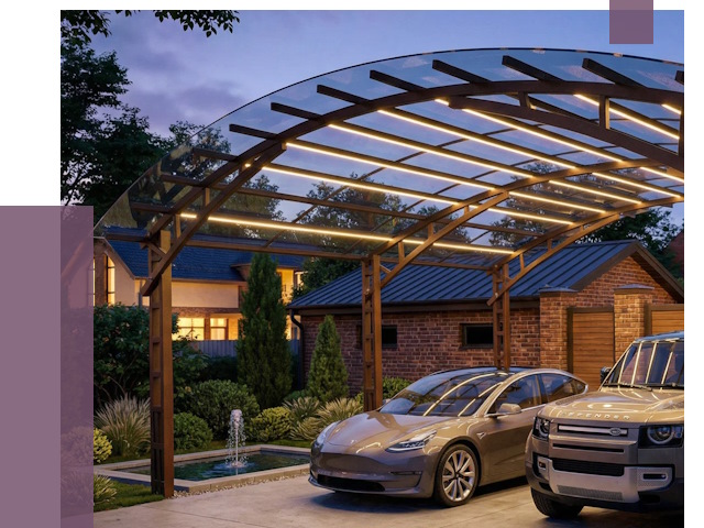 Металлические навесы в Северодвинске от 12550 руб. под ключ — ПРОЛЁТ-Свр