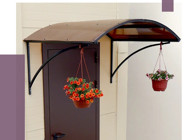 Козырьки над входом в Северодвинске от 14675 руб.  | ПРОЛЁТ-Свр