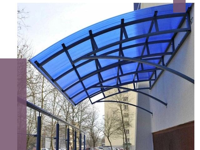 Козырьки из поликарбоната в Северодвинске от 4251 руб. под ключ | ПРОЛЁТ-Свр