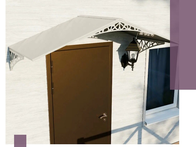 Металлические козырьки на входы и террасы в Северодвинске