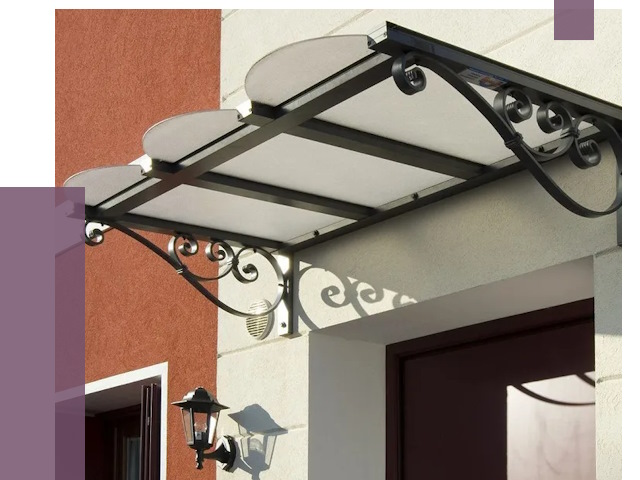 Односкатные козырьки в Северодвинске от 8299 руб.  | ПРОЛЁТ-Свр