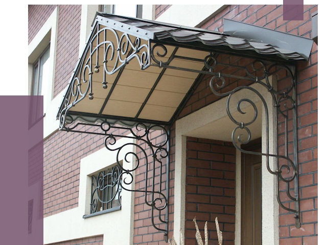 Двускатные козырьки в Северодвинске под ключ от 12651 руб.