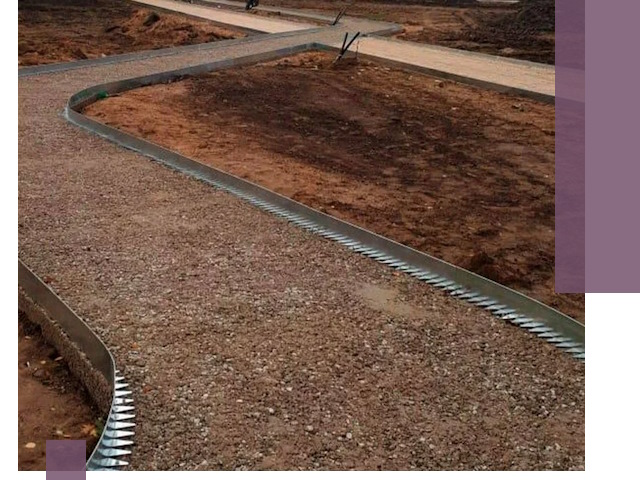 Металлические бордюры под ключ в Северодвинске — изготовление и монтаж