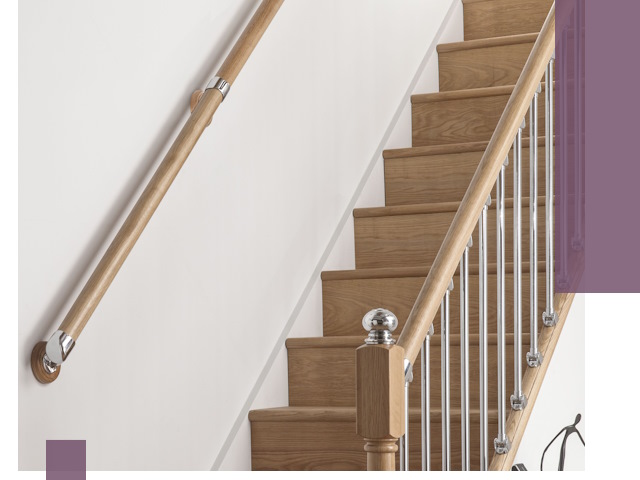 Пристенные поручни из стали и нержавейки под монтаж в Северодвинске